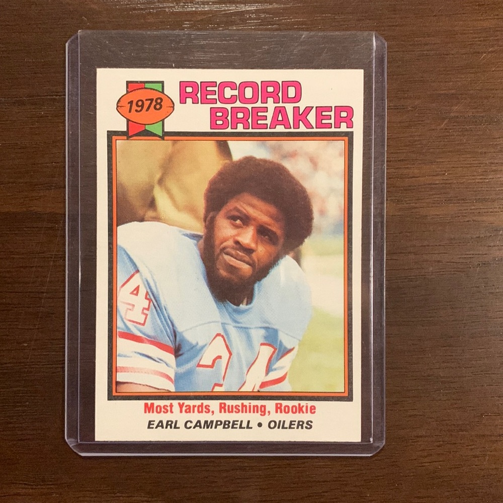 Earl Campbell Topps 1978 Record Breaker Card #331